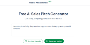 sales pitch generator prompt for baby sleep app
