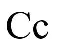 Capital C and lowercase C in a serif font